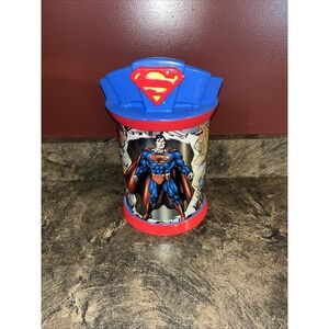 Vintage Superman Ceramic & Tin Container Vandor Limited Edition Cookie Jar